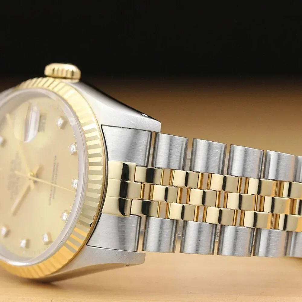 Sale! Men's Rolex Diamond 18kt Datejust New Condition Watch With Box